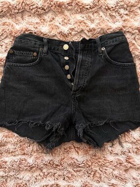 Black Agolde Denim Shorts